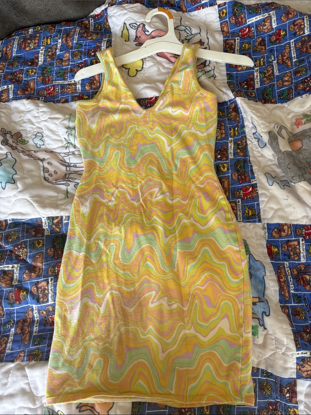 wild fable Yellow Swirl Mini Dress